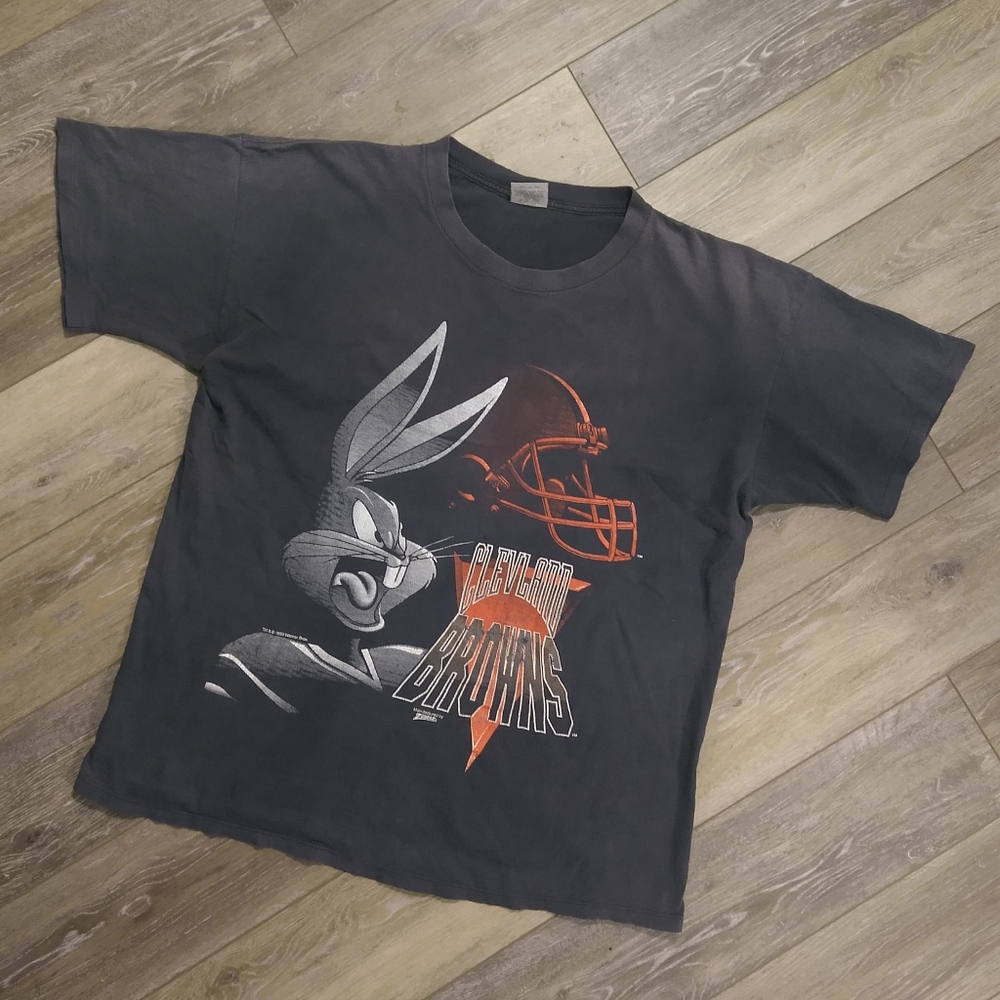 1993 Vintage Cleveland Browns Looney Tunes Bugs Bunny Single Stitch Tshirt - Picture 2 of 8
